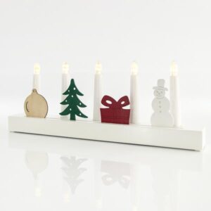 CANDLESTICK WITH CHRISTMAS DESIGNS