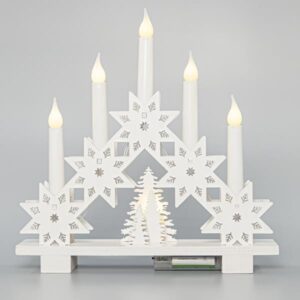WHITE PLASTIC CANDLESTICK