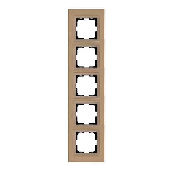 STYLE 5 GANG FRAME BRONZE ALUMINIUM