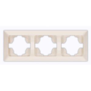 3 GANG HORIZONTAL FRAME  CREAM