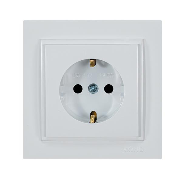 DESPINA CHILDPROOF SOCKET OUTLET EARTHED WHITE