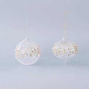 GLASS RAISED ORNAMENT