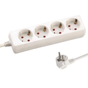 SOCKET 4 SCHUKO HOLES CABLE 3X1