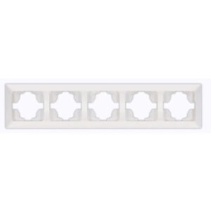 5 GANG HORIZONTAL FRAME WHITE