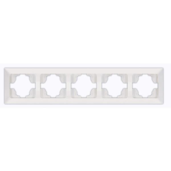 5 GANG HORIZONTAL FRAME WHITE 5 GANG HORIZONTAL FRAME WHITE