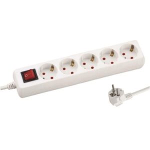 SOCKET 5 SCHUKO HOLES CABLE 3X1