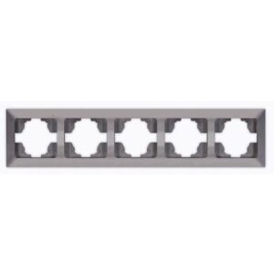 5 GANG HORIZONTAL FRAME  SMOKED