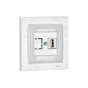 DESPINA USB SOCKET OUTLET 220V / 5V 2.4A WHITE