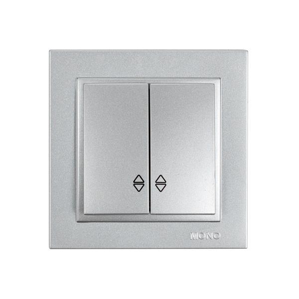 DESPINA 2 GANG 2 WAY SWITCH SILVER DESPINA 2 GANG 2 WAY SWITCH SILVER