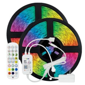 LED STRIP KIT 2 X 5 METERS RGB 12V + DRIVER + Wifi CONTROLLER WITH MUSIC IP20
