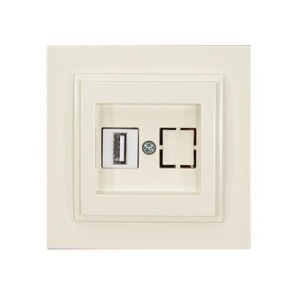DESPINA USB SOCKET OUTLET 220V / 5V 2.4A CREAM