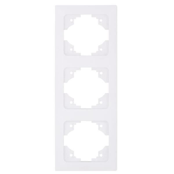 3 GANG VERTICAL FRAME WHITE