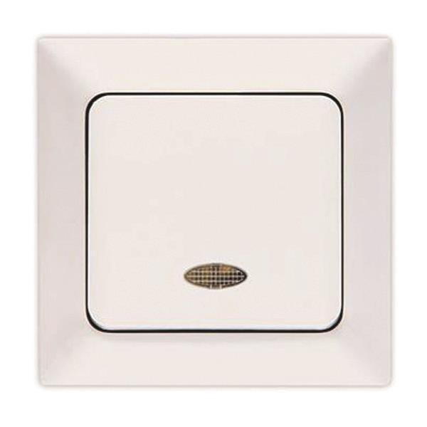 LIGHT PUSH SWITCH ILLUMINATED  WHITE