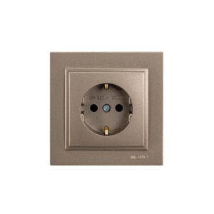DESPINA CHILDPROOF SOCKET OUTLET EARTHED SCREW TYPE LIGHT FUME