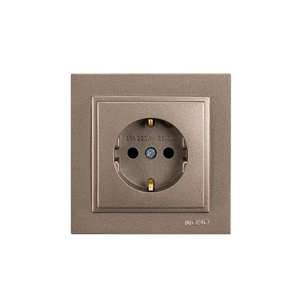 DESPINA CHILDPROOF SOCKET OUTLET EARTHED SCREW TYPE LIGHT FUME