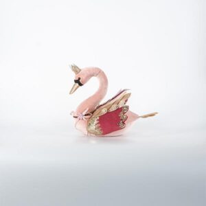 HANGING VELVET SWAN