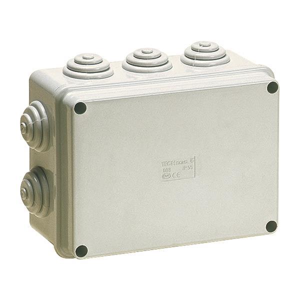 JUNCTION BOX 190Χ145Χ72 INOX SCREWS IP65 (009) GREY