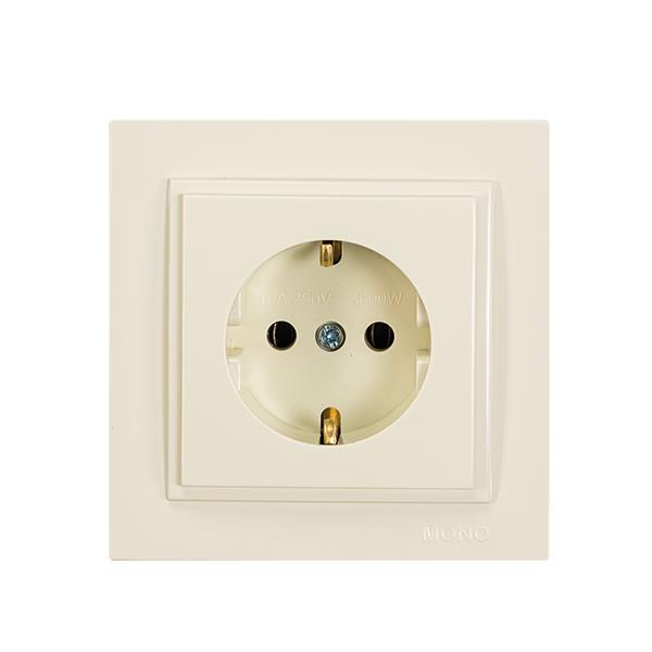 DESPINA SOCKET OUTLET EARTHED  CREAM