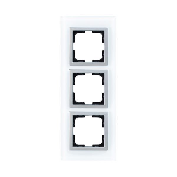 STYLE TRIPLE FRAME WHITE GLASS