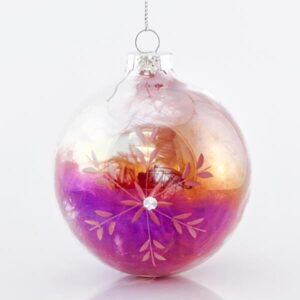 TRANSPARENT IRIDESCENT GLASS BALL