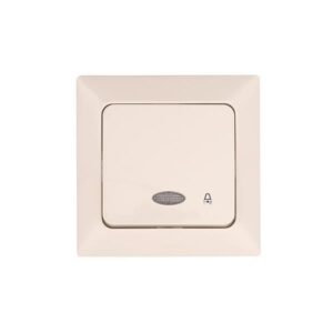 BUTTON BELL WITH LIGHT CREAM
