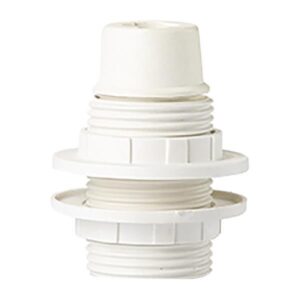 LAMPHOLDER BAKELITE WITH 2 RINGS WHITE E14
