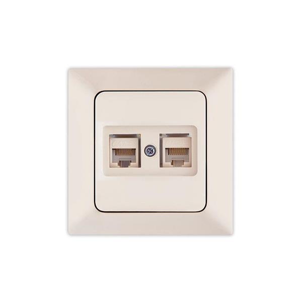 2 GANG CAT 6 DATA SOCKET-RJ45 CREAM 2 GANG CAT 6 DATA SOCKET-RJ45 CREAM