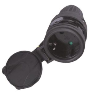 PLUG RUBBER FEMALE IP44 16A 220-240V WITH SHUTTER PROTECTION