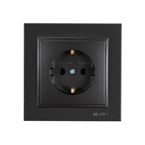 DESPINA SOCKET OUTLET EARTHED  FUME
