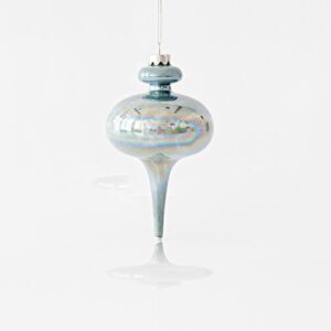 HANGING GLASS IRIDESCENT ORNAMENT