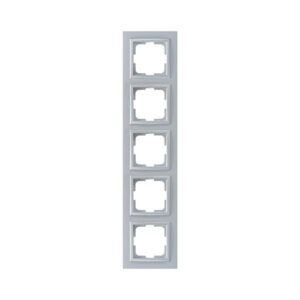 DESPINA 5 GANG FRAME SILVER