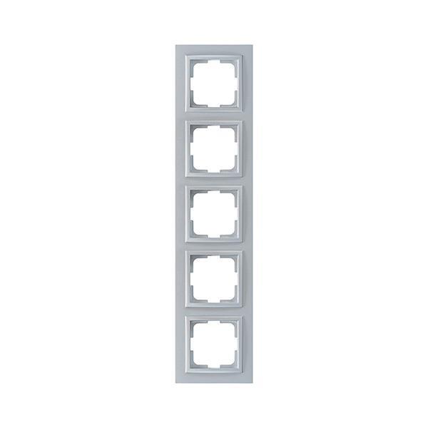 DESPINA 5 GANG FRAME SILVER