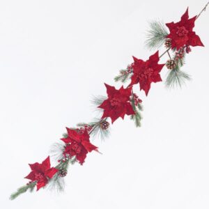 WREATH WITH POINSETTIAS