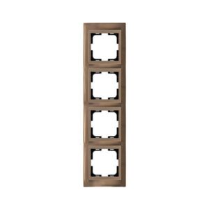 CHROME 4 GANG FRAME BRONZE