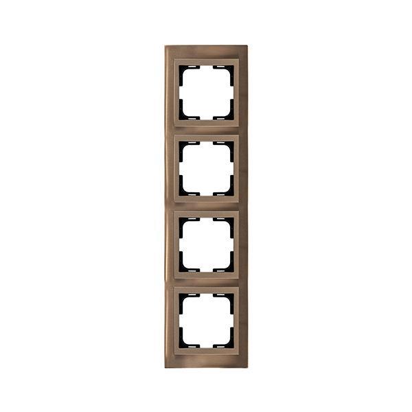CHROME 4 GANG FRAME BRONZE