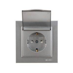 DESPINA CHILDPROOF SOCKET OUTLET EARTHED SCREW TYPE SILVER
