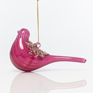 GLASS ORNAMENT BIRD