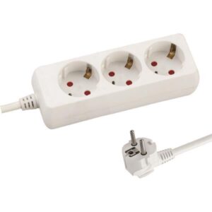 SOCKET 3 SCHUKO HOLES CABLE 3X1