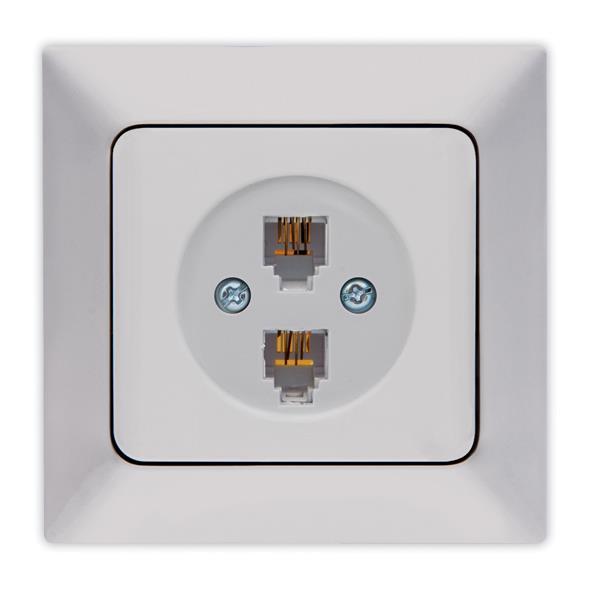 2 GANG NUMERIC TELEPHONE SOCKET SILVER 2 GANG NUMERIC TELEPHONE SOCKET SILVER