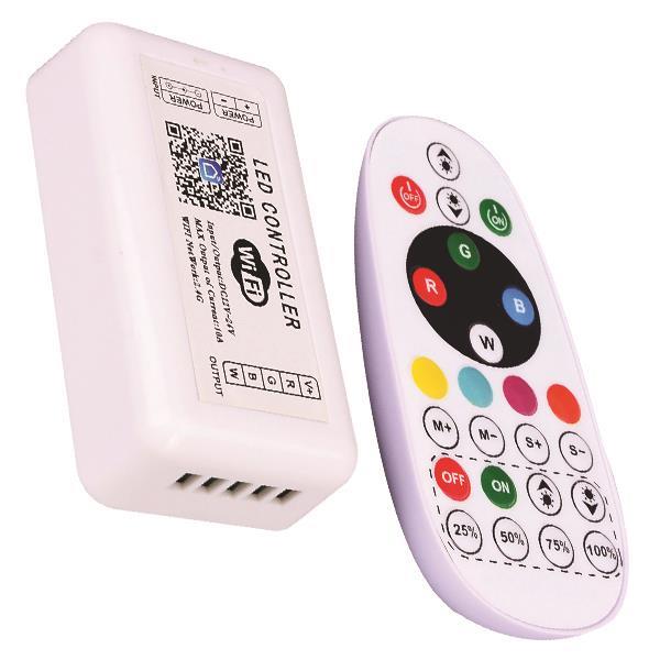 ΑΣΥΡΜΑΤΟ RF Wifi CONTROLLER RGBW DC 12V/120W 24V/240W ΑΣΥΡΜΑΤΟ RF Wifi CONTROLLER RGBW DC 12V/120W 24V/240W