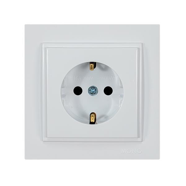 DESPINA CHILDPROOF SOCKET OUTLET EARTHED SCREW TYPE WHITE