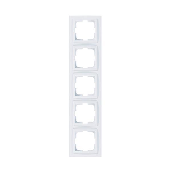 DESPINA 5 GANG FRAME WHITE