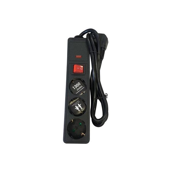 SOCKET SURGE PROTECTOR 3 HOLES WITH CABLE & SWITCH 3X1