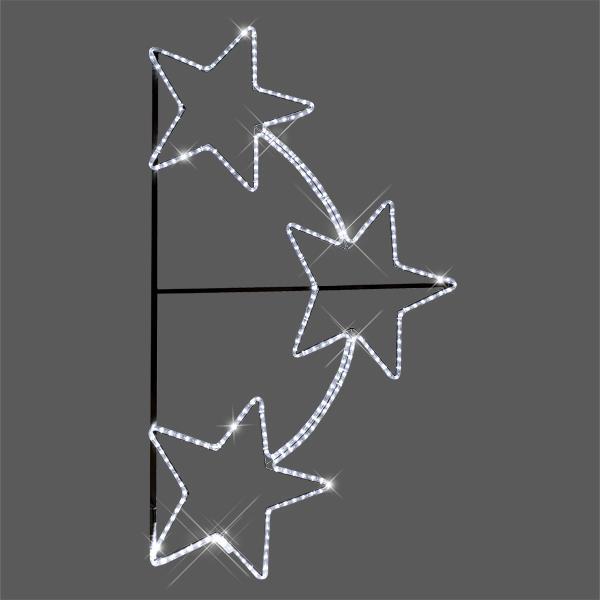 POLE DECORATION PROFESSIONAL DESIGN ALUMINUM WITH 3 STARS
