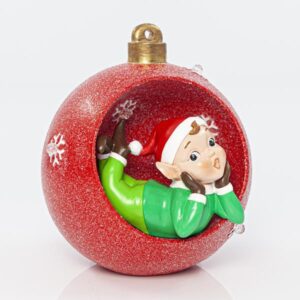 RED BALL WITH ELF INSIDE