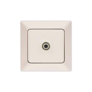 SATELLITE SOCKET (F CONNECTOR) CREAM