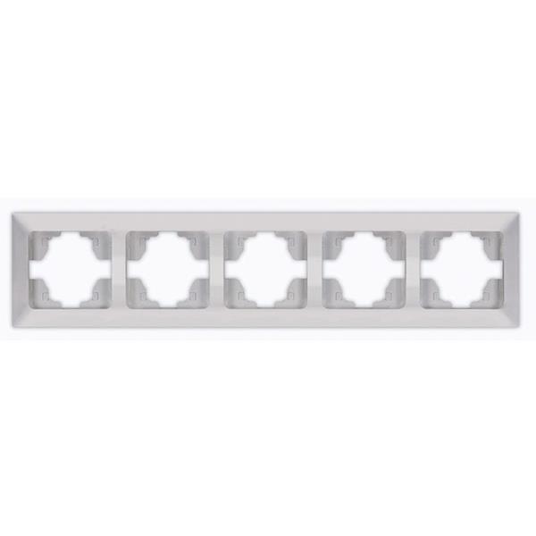 5 GANG HORIZONTAL FRAME SILVER 5 GANG HORIZONTAL FRAME SILVER