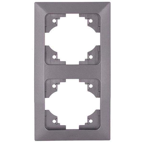 2 GANG VERTICAL FRAME SILVER 2 GANG VERTICAL FRAME SILVER