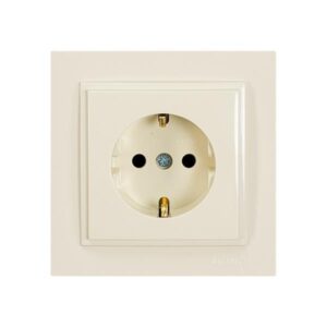 DESPINA CHILDPROOF SOCKET OUTLET EARTHED CREAM