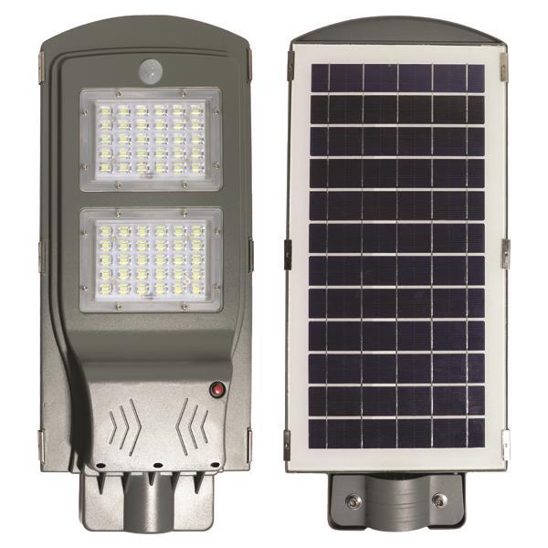 STREET LIGHT SOLAR WITH MOVEMENT SENSOR LED SMD 40W GREY 6000K IP65 PLUS